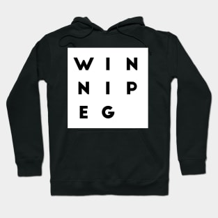 Winnipeg | White square, black letters | Canada Hoodie